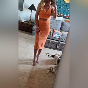 Size S: orange set, worn once